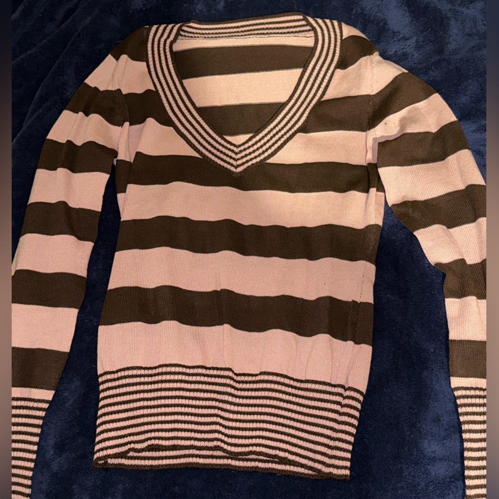 Pink Striped LS Top